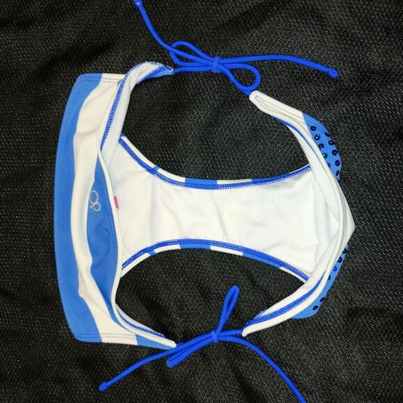 .BLACK FRIDAY SALE - Ron Jon Blue and White Striped String Bikini - Picture 7 of 8
